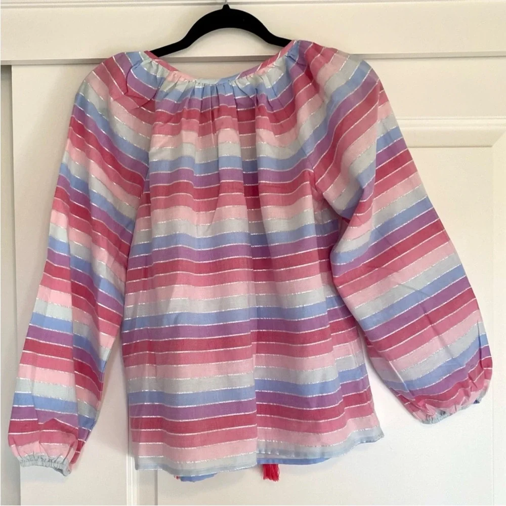 J.crew metallic blouse
